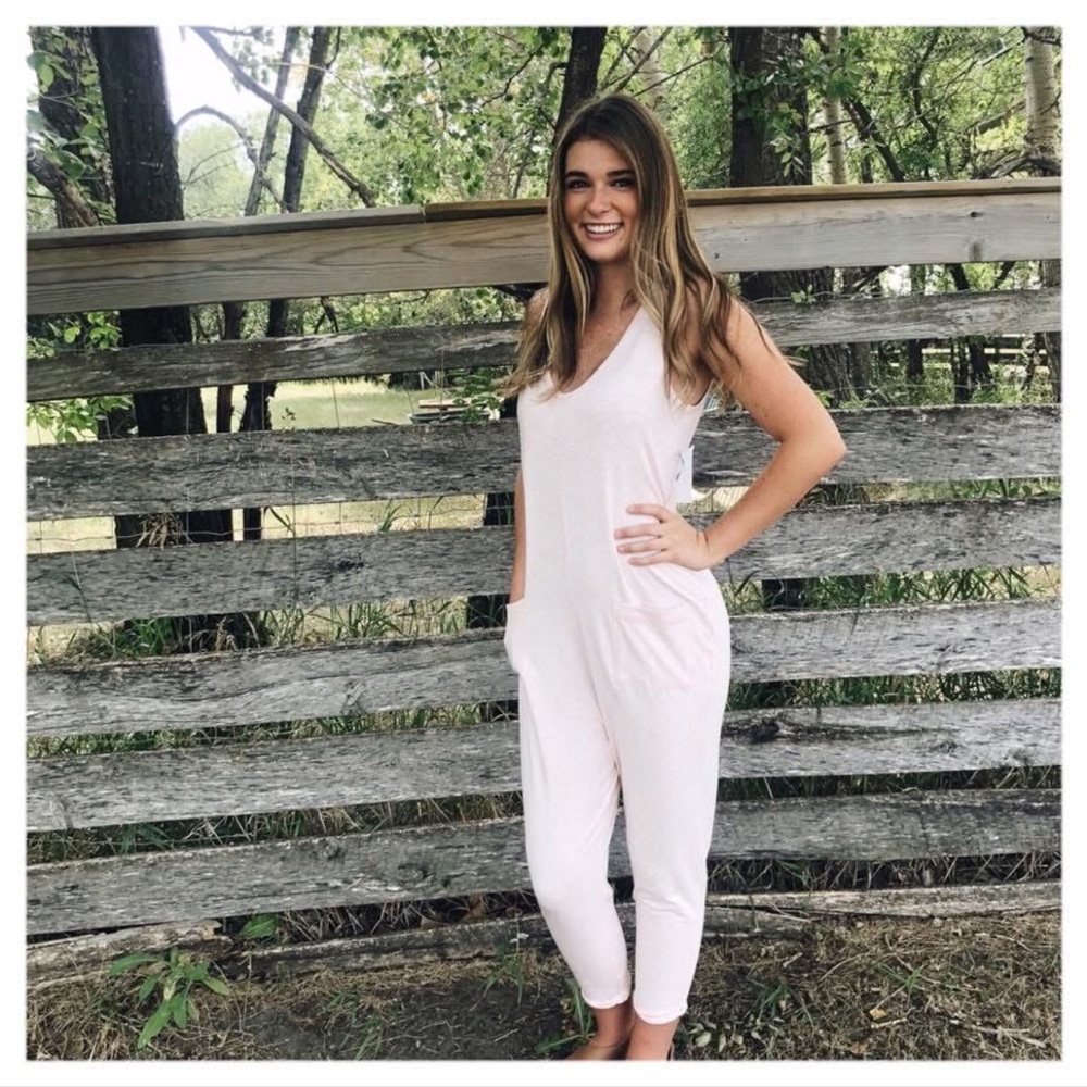 Smash + Tess Pink lemonade Jumpsuit